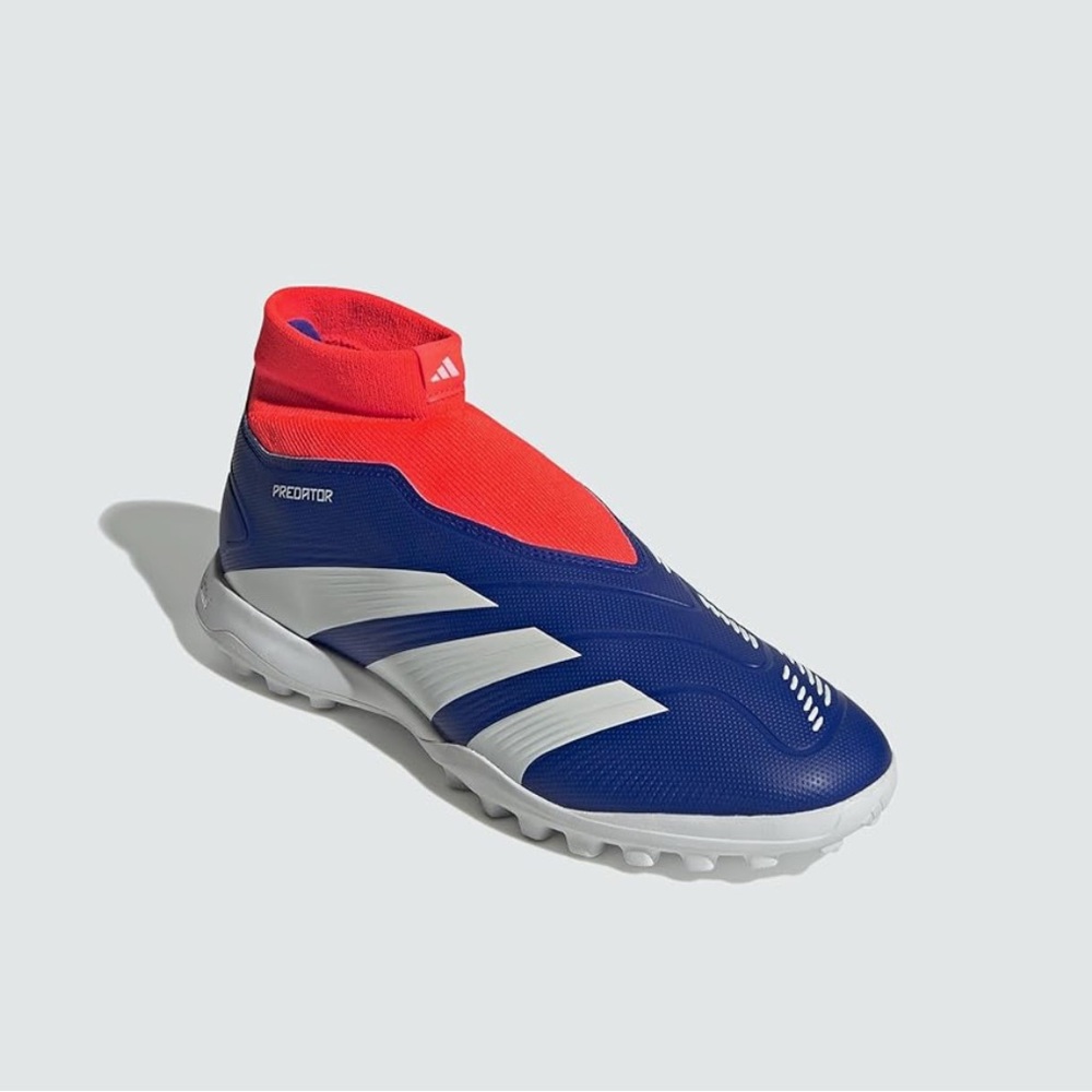 Adidas laceless turf Blue and Red High-Top Sneakers with Knit Upper